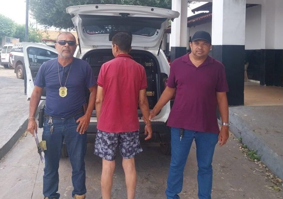 Em São Bento do Tocantins, Polícia Civil cumpre mandado de prisão de foragido da Justiça de Goiás