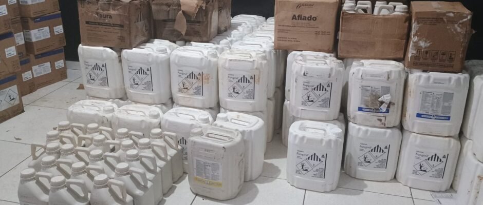 Defensivos roubados em dezembro de 2024 divulgação pcto