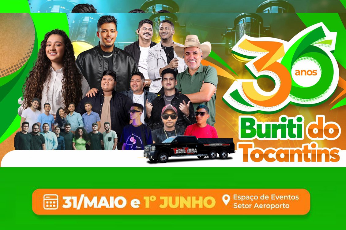 Buriti do Tocantins celebra 36 anos de emancipação com ampla programação festiva