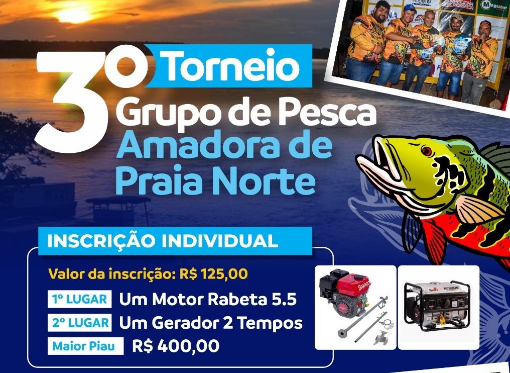Torneio de Pesca Amadora em Praia Norte promete grandes emoções