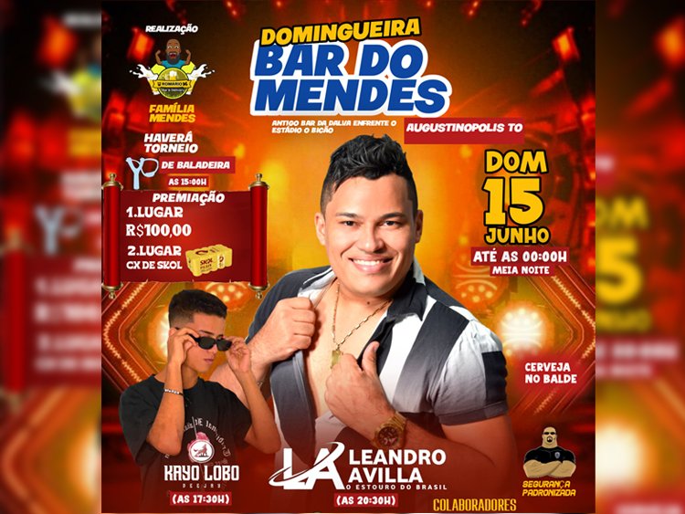 Domingueira promete agitar o Bar do Mendes neste domingo