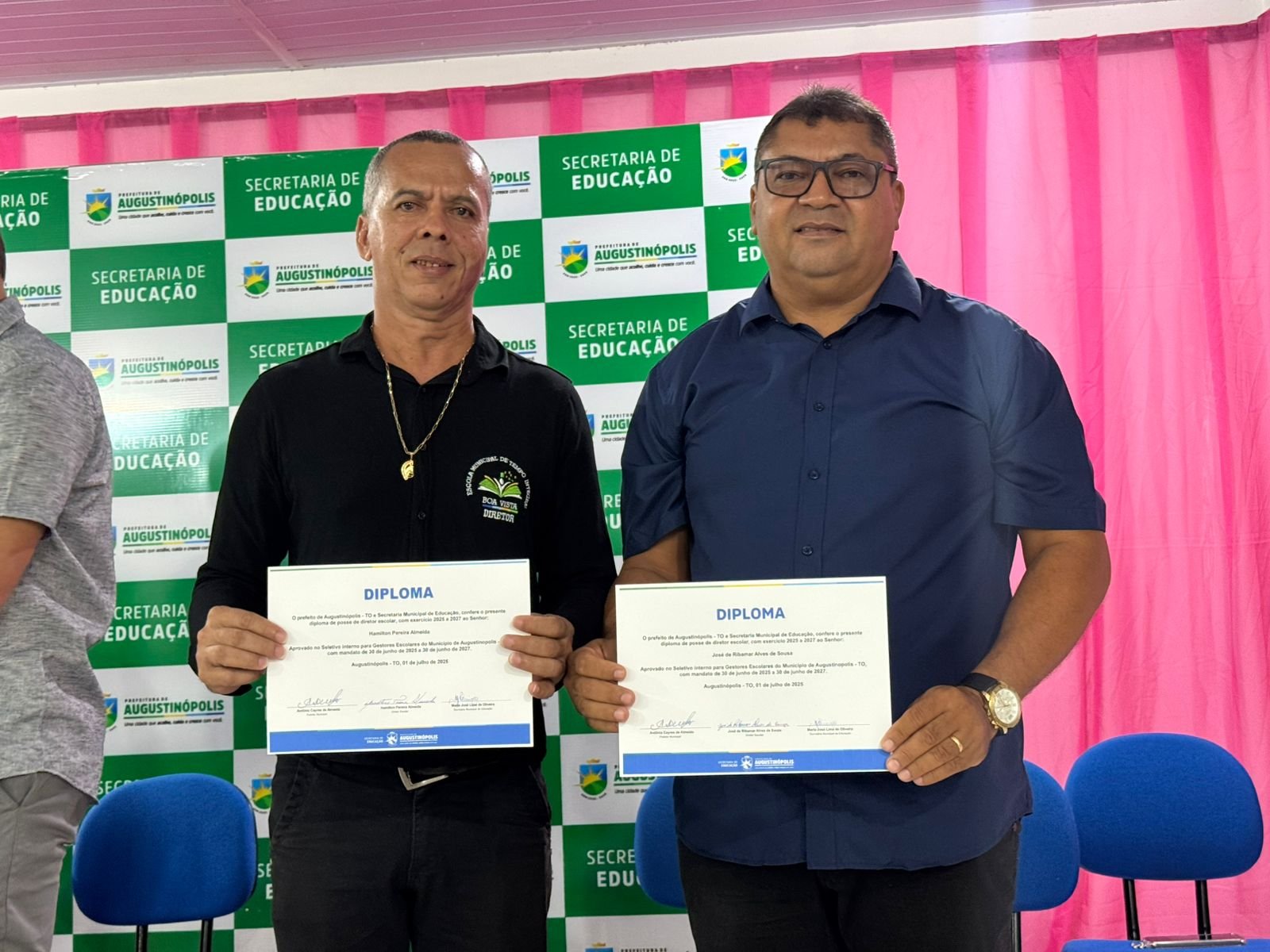 AUGUSTINÓPOLIS: Prefeitura realiza primeira posse de diretores escolares por meio de processo seletivo interno