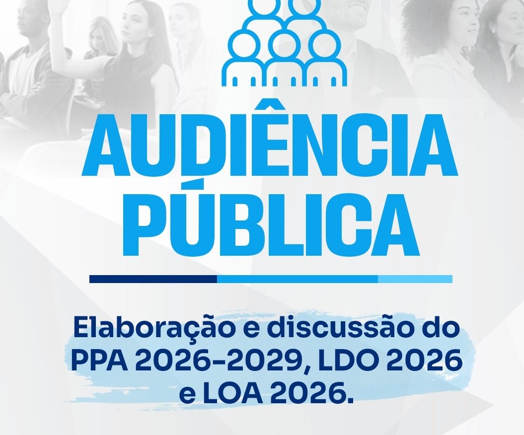 Prefeitura de Augustinópolis convida população para Audiência Pública do PPA 2026-2029, LDO 2026 e LOA 2026