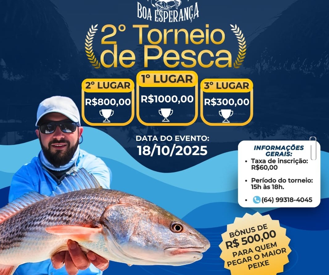 Pesque Pague Boa Esperança promove 2ª edição do Torneio de Pesca neste sábado