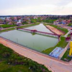 Balneario sr santinho localizado no bairro portal do lago
